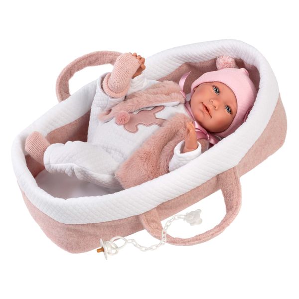 Llorens Mimi Baby Girl Doll &amp; Baby Carrier: 40cm