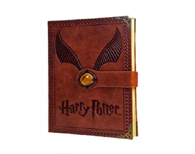 Harry Potter - Golden Snitch Embossed Leather Notebook - 180 Pages