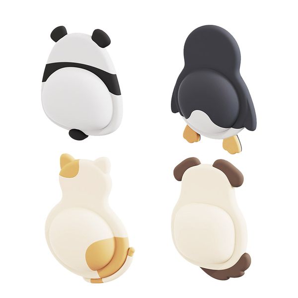 8 Pcs Door Stopper Wall Protector Self Adhesive Cartoon Animal Shield Pad