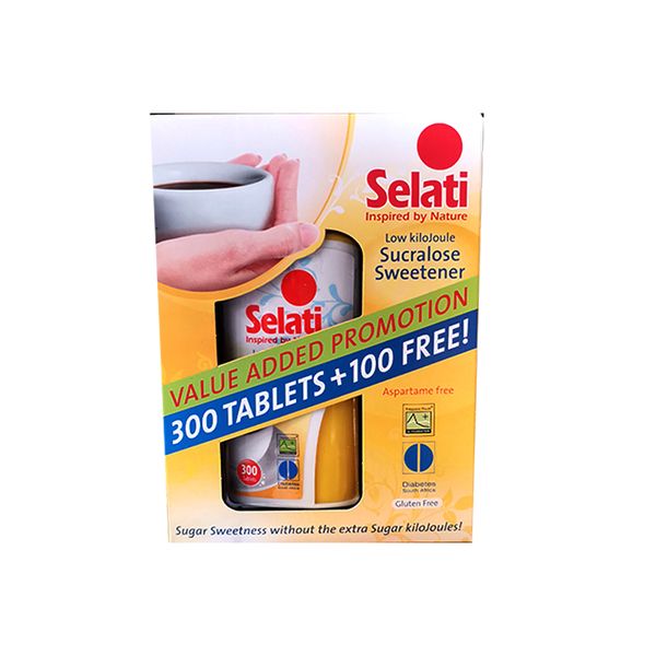Selati Low Kilojoule Sucralose Sweetener 300 Plus100 Tablets