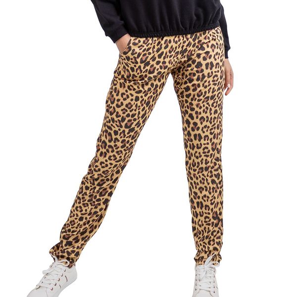 Holmes Brothers-Womens-Cheetah Trackpant -Yellow