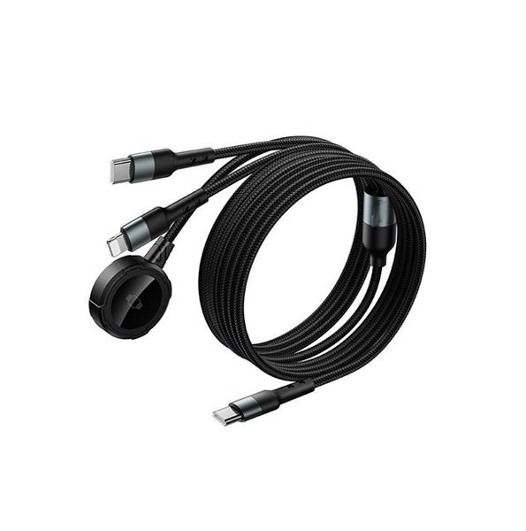 Fast Charging &amp; Sync Data Cable 3-in-1-Type-C,Lightning, SmartWatch-1.2 m