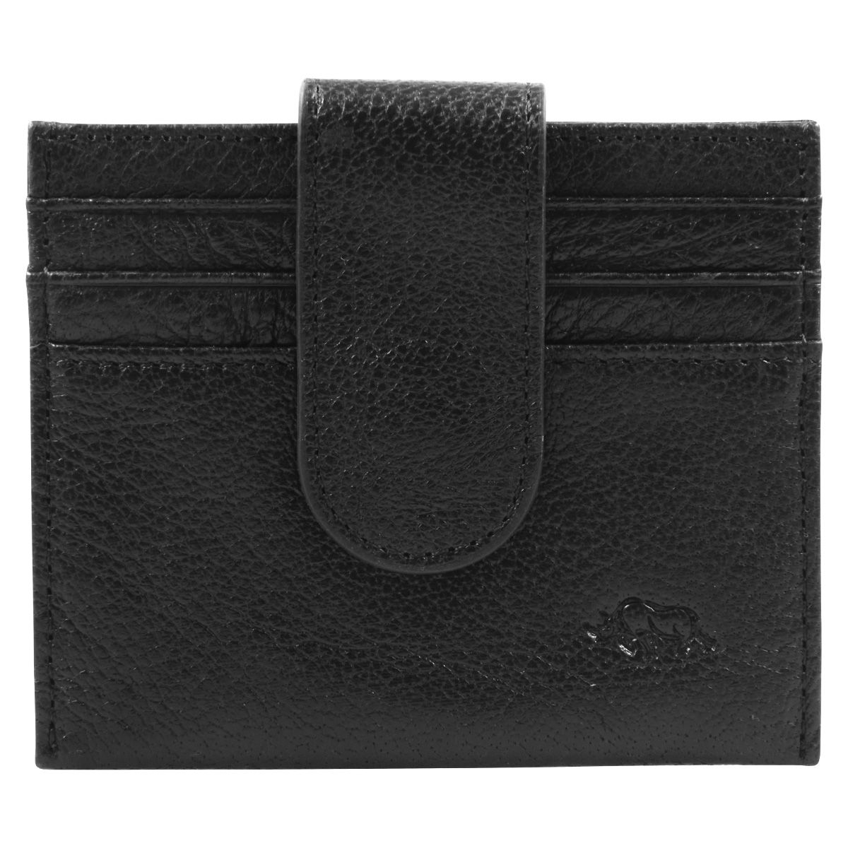 Genuine African Leather Wallet With Clip Closure Gloss Black Shop Today. Get it Tomorrow