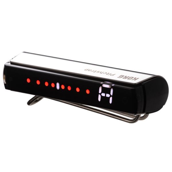 KORG PST-1- Pitchstrap - Rechargeable guitar strap tuner,.Silver