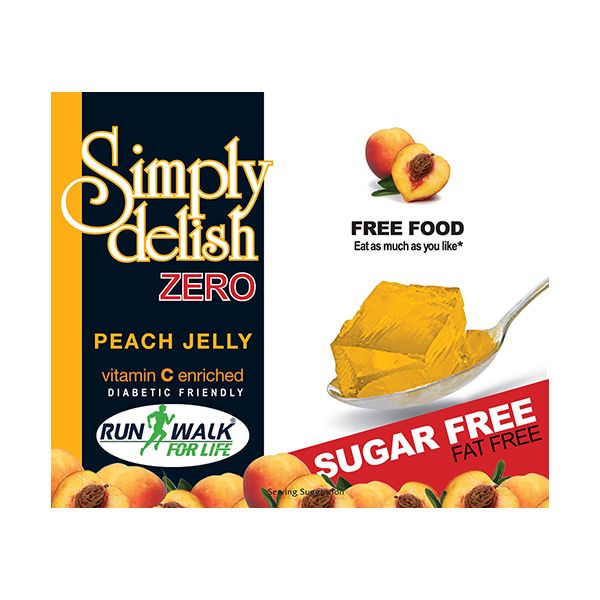 Simply Delish - Zero Jelly - Peach - Sugar Free - Vegan - 6 pack