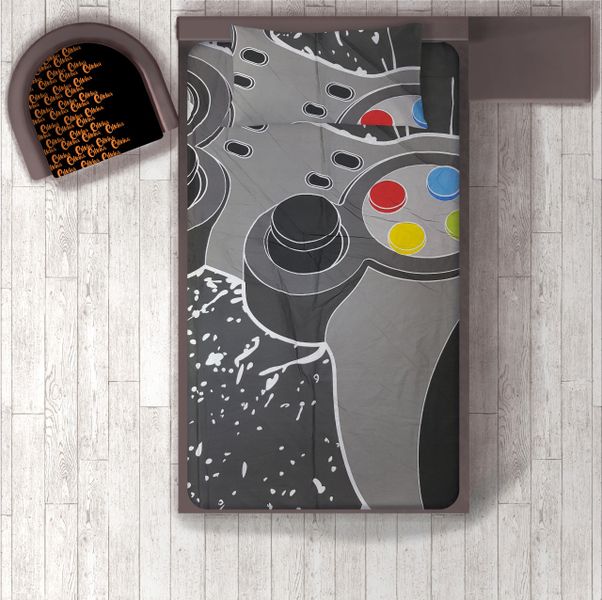 Kids Single Bed Sheet With Pillow Cover [Game]- eMelaa