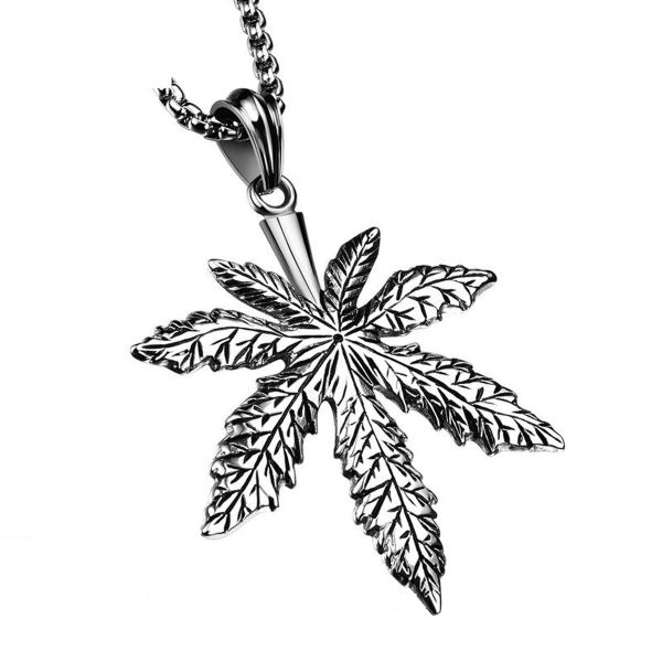 The Famous Marijuana 7 Leaf Pendant - Mens Necklace