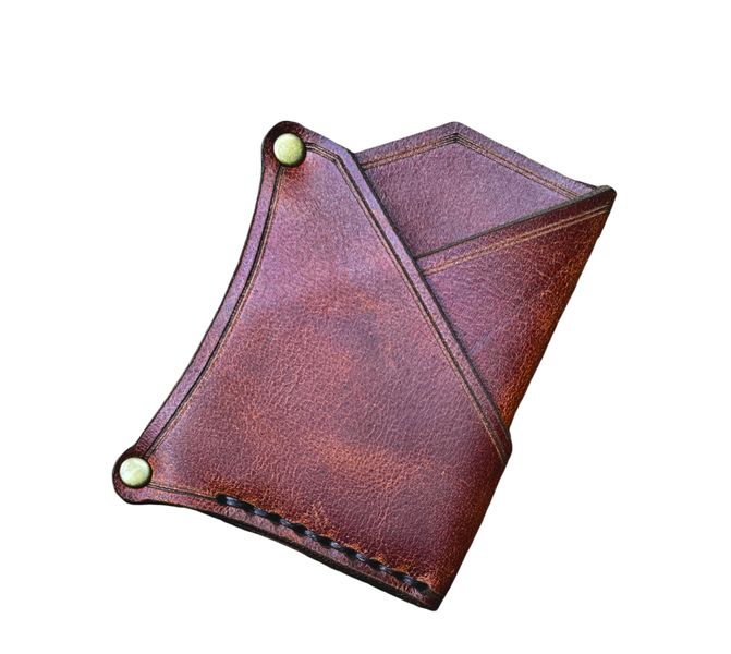 Esteamed Punk - Minimalist Handmade Leather Card Wallet