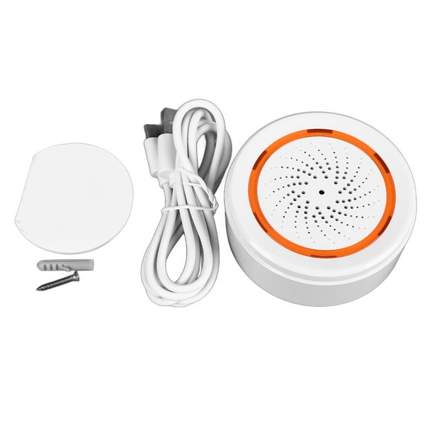 Smart Indoor Sound Light Alarm USB/Battery Powered