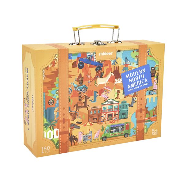 Mideer Travel Around the World Puzzle Series: Modern North America - 180 Pieces