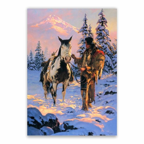 Native American Horse Poster - A1
