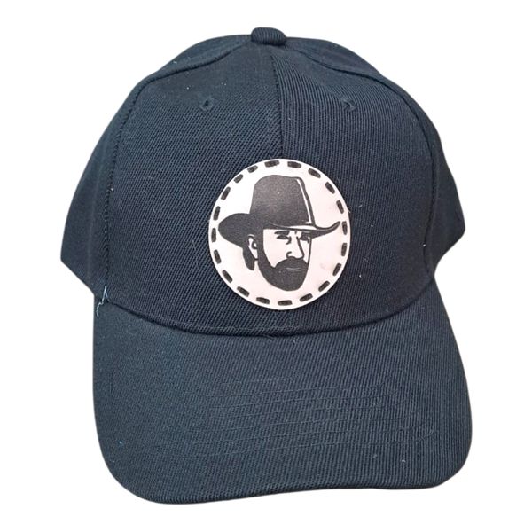 Gift Emporium Cowboy Leather Patch Baseball Cap | One Size Fits Most |Black