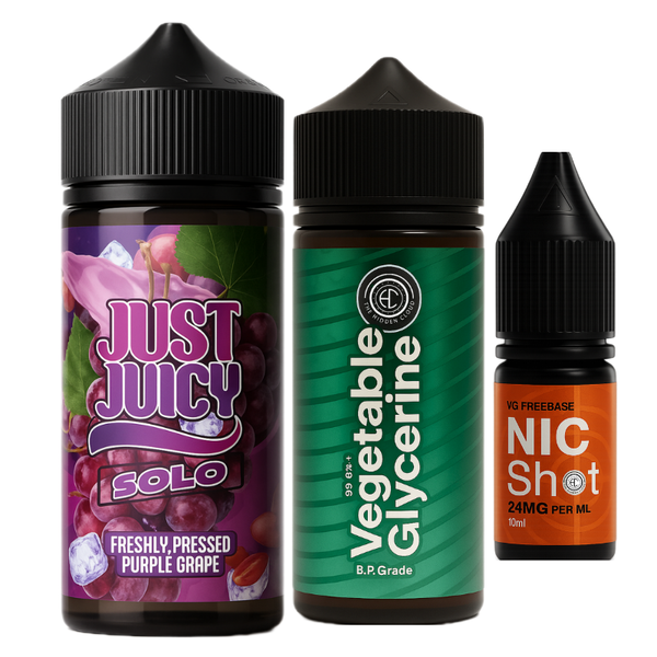 The Hidden Cloud Just Juicy Solo Purple Grape 2mg 120ml Longfill Kit