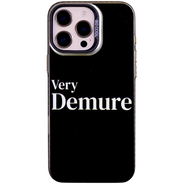 Phone Case with "Very Demure" - Compatible with 14 Pro Max - Solid Black