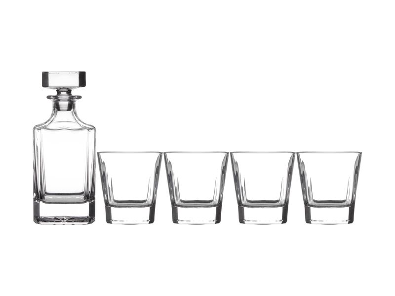 Maxwell and Williams Diamante Whisky decanter and tumbler set - Set of 5