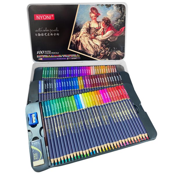 Nyoni - Water Colour Pencils - 100 Colours in Metal Box Set