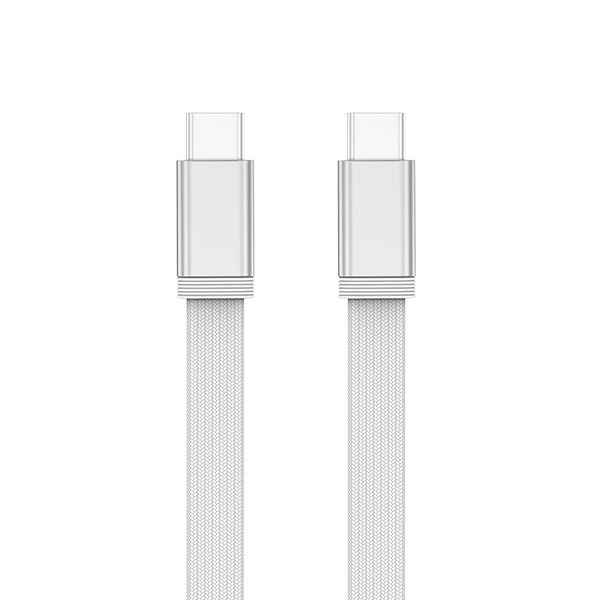 Dual-ended 1.2-meter Type-C Cable with PD 65W Fast Charging in White