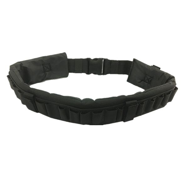 Tactical Shotgun Hunting 25 Shell Bandolier Ammo Belt - Black