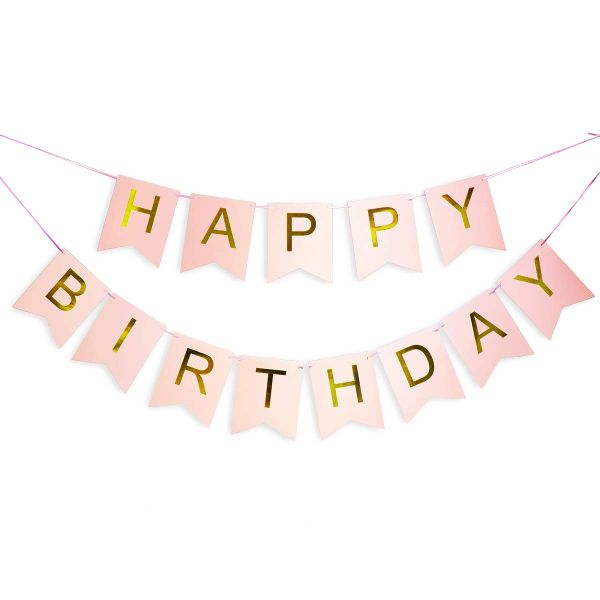 Ikids Happy Birthday Banner Pink image
