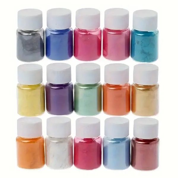 15 Jars Mica Pigment Powder Dye for Epoxy Resin