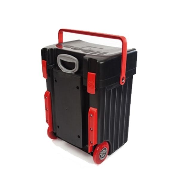 Caddii School Bag - Black Lid &amp; Body with Red Trimmings