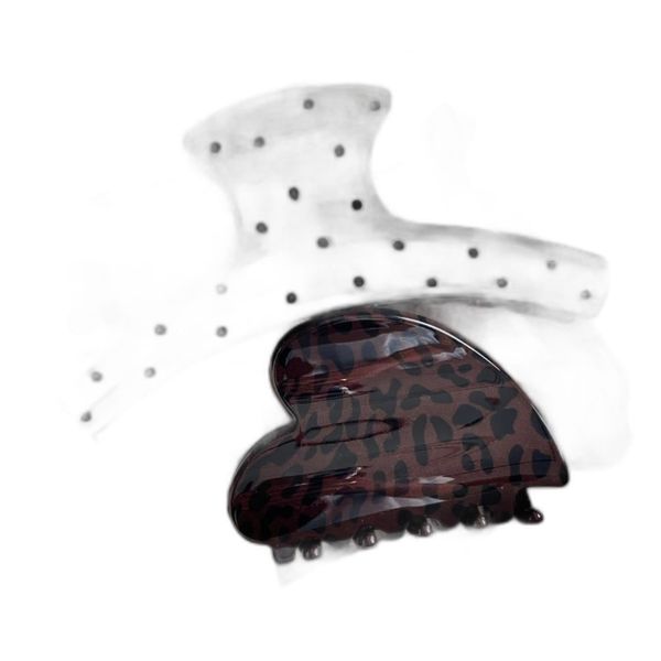 Korean-Style Polka Dot Shark Hair Clip for Women