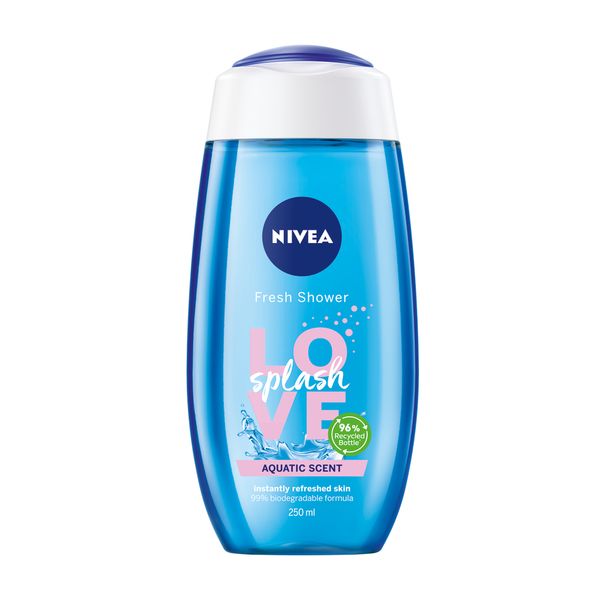 NIVEA Love Splash Shower Gel Body Wash with Vitamins C and E, 250ml