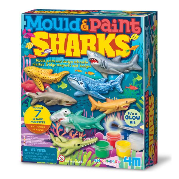 4M Mould And Paint GITD Sharks