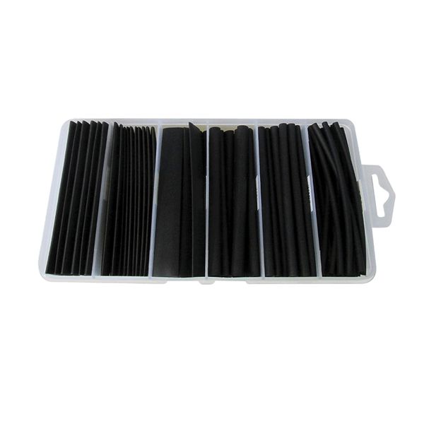 TFlex 86-Piece, Black, 100 mm Heat-Shrinkable Tube Kit