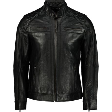 Mens Black Elite Slim Fit leather Jacket