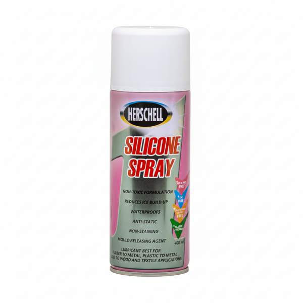 Herschell Silicone Spray 400ml for Rubber, Plastic and Metal Surfaces