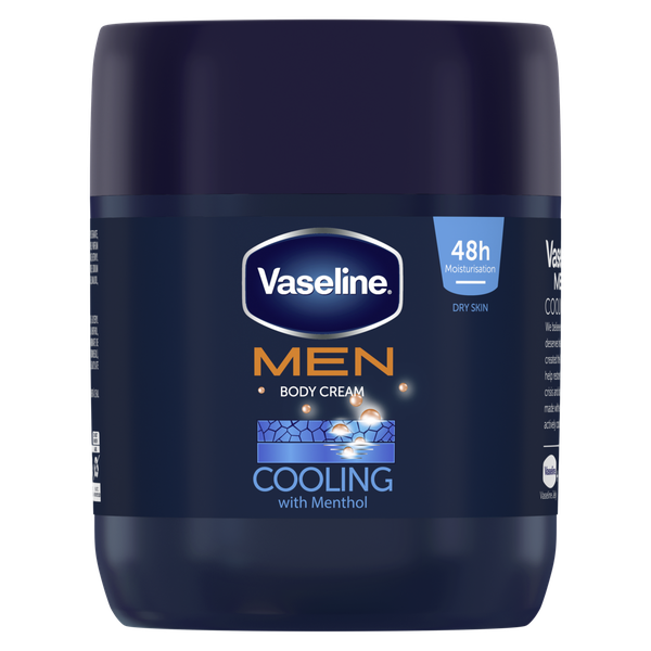 Vaseline MEN Cooling Moisturizing Body Cream for Dry Skin 400ml