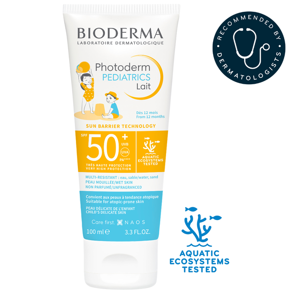 BIODERMA Photoderm PEDIATRICS Milk SPF50+ Sunscreen for Kids Sensitive Skin 100ml