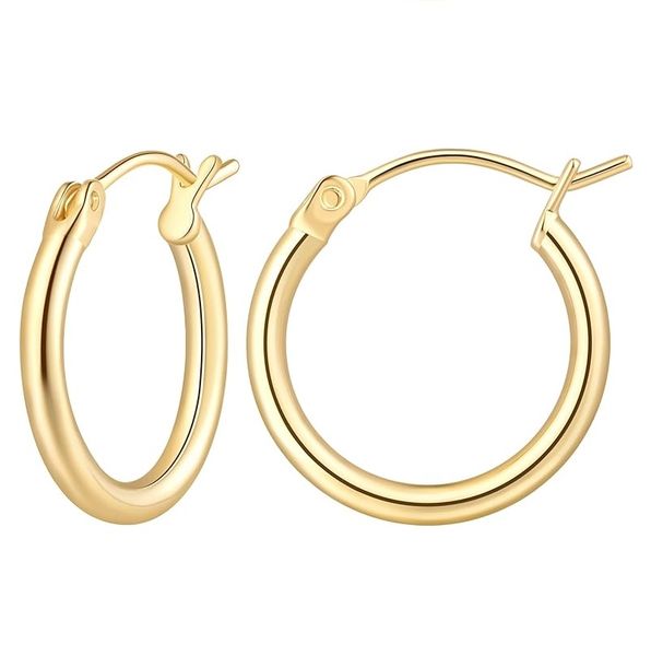 14k Gold Lightweight Small Huggie Hoop Earrings