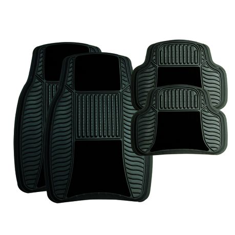 Stingray 4 Piece Rubber Velour Car Floor Mat Set TT8110