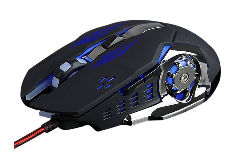 DW Cool Lighting Effects Gaming Mouse. Black- T2