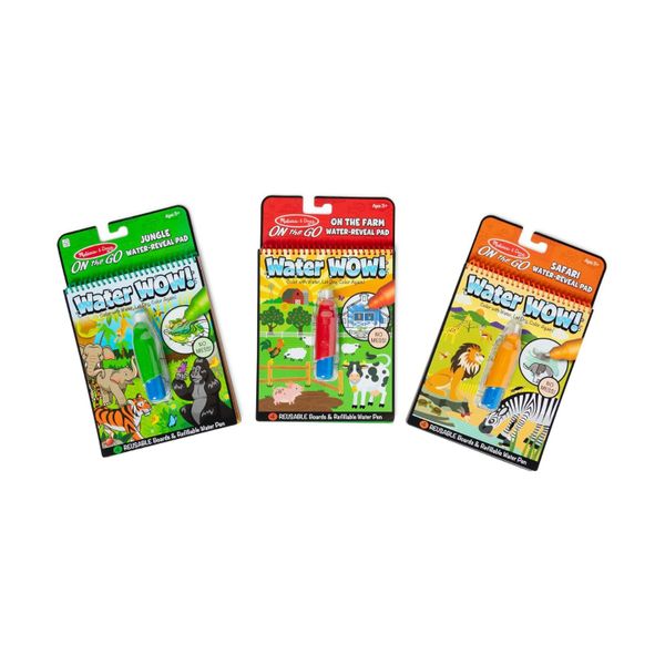 Melissa &amp; Doug - Water Wow Reusable Activity Bundle - Jungle, Farm &amp; Safari