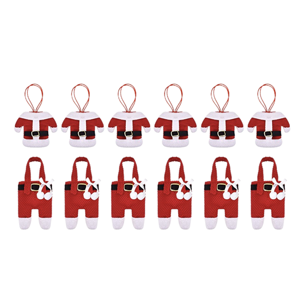 12-Piece Santa Suit Cutlery Holder Set
