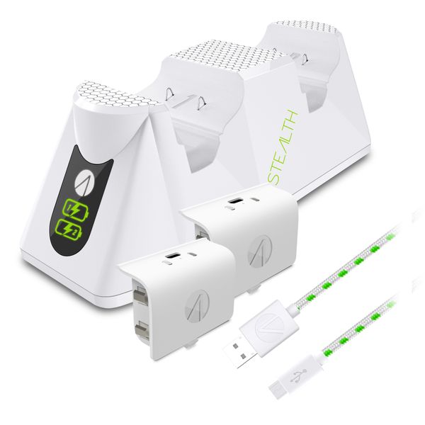 Xbox Twin Charging Dock with Play &amp; Charge Cable - White