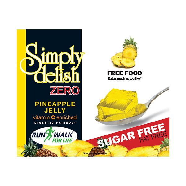 Simply Delish - Zero Jelly - Pineapple - Sugar Free - Vegan - 6 pack