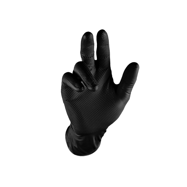 Gloves Grippaz Nitrile Black P/P 10Piece