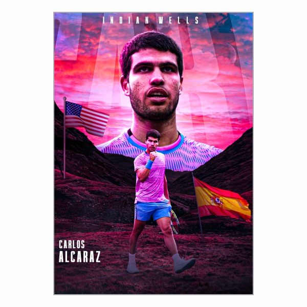 Carlos Alcaraz Indian Wells - A1 Poster