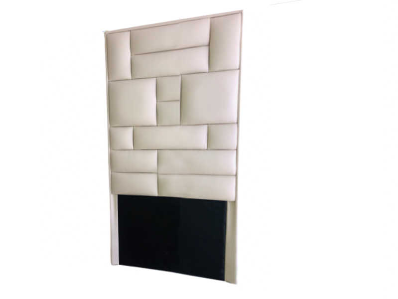 Modern - Cream Leather Headboard Single Size