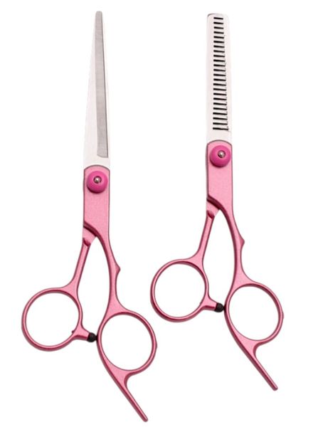 2 Piece - Purple Stainless Steel Hair Dressing Scissors