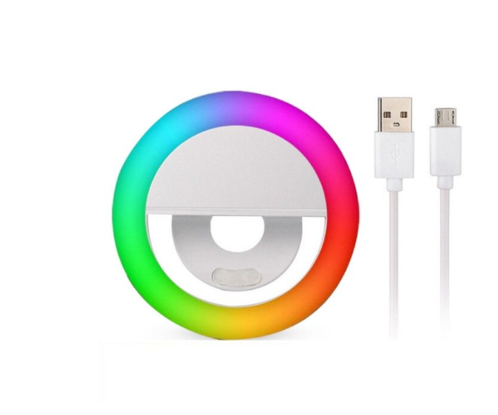 Portable selfie ring light - Multi-colour (RGB)