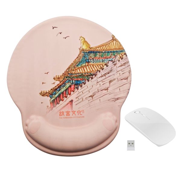 LD Ergonomic Forbidden City Mouse Pad and Wireless Mouse