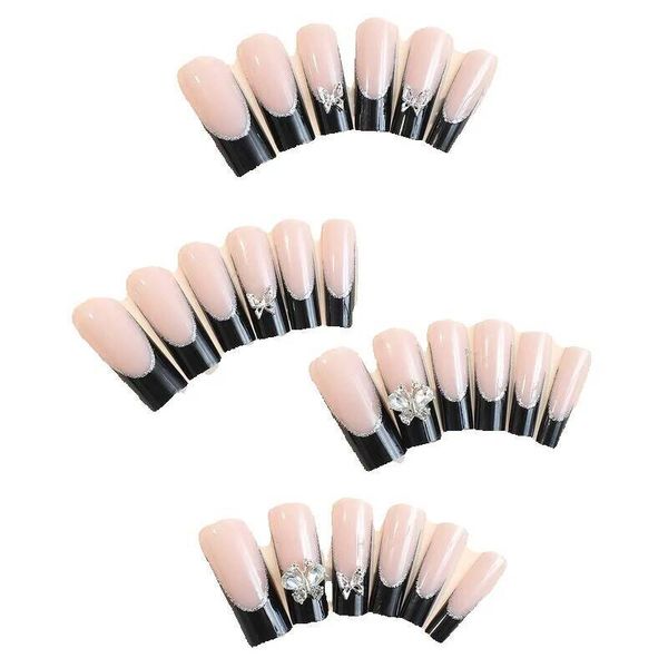 Extended Water Pipe Wearable Tips French Butterfly Wearable Nails