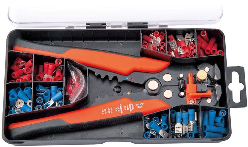 Duratool (D03425) Wire Stripper &amp; Crimp Set, 0.2 to 6 mm
