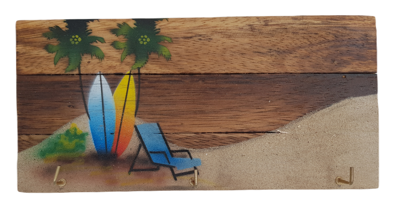 Airbrushed Keyholder Board - 2 Surfboard - 12x25cm