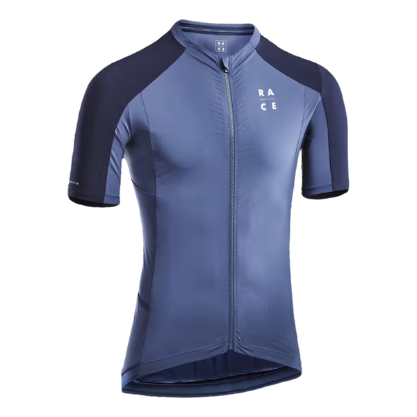 Rockrider Short-Sleeved Mountain Biking Jersey Race - Blue